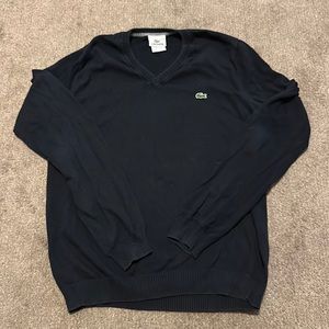 Lacoste Men's Cotton Jersey V-Neck Sweater
